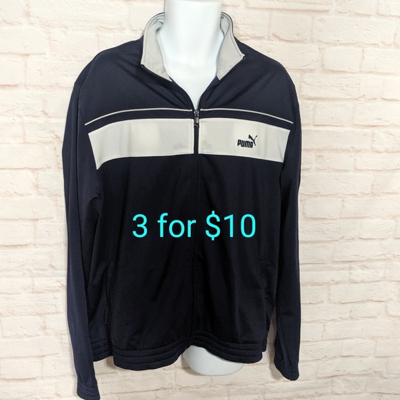 Puma Other - Puma zip up jacket men's XL blue/white/gray 3for10